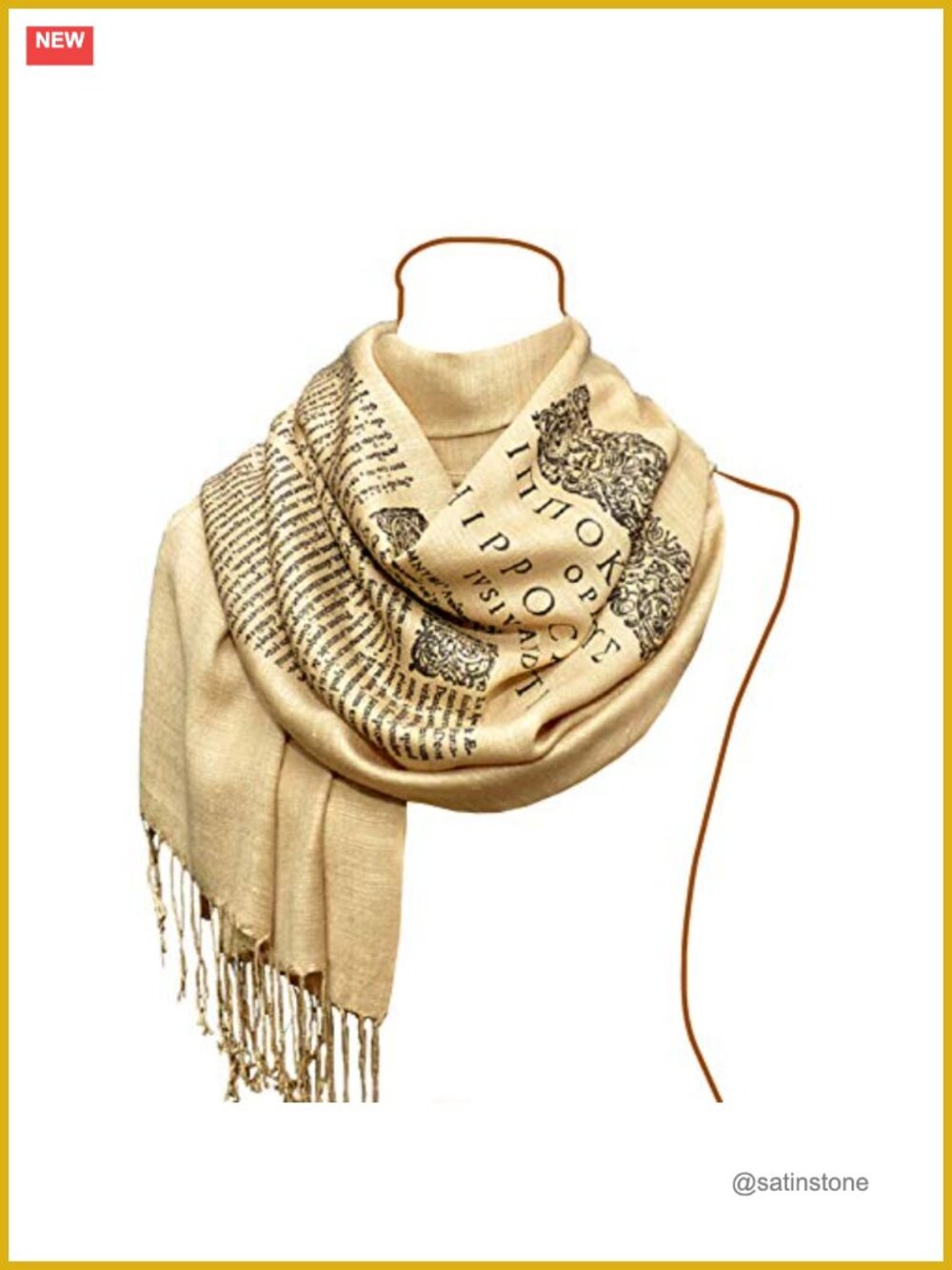 Hippocratic Oath Scarf Shawl Wrap Acrylic 72x28 Inch One Size